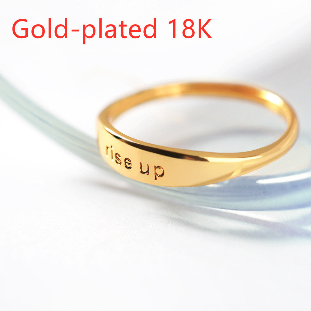 Custom 18K Ring Adjustable Opening Ring Goldplated 18K