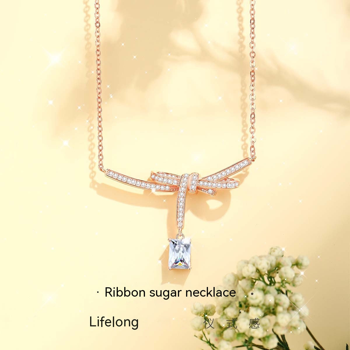 Sterling Silver Necklace Women's All-match Fashion Design Bandage Necklace