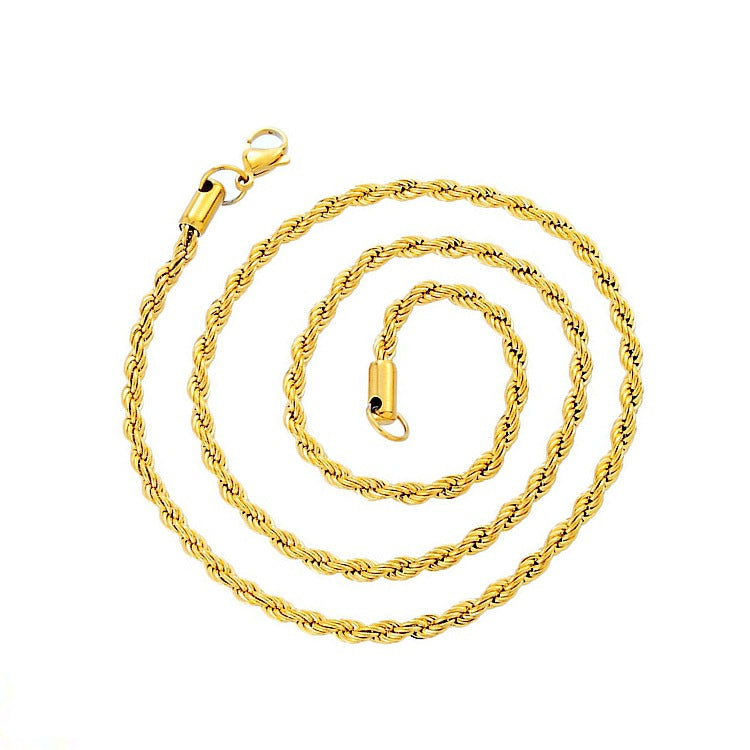 Fashion Titanium Steel Gold-plated Necklace