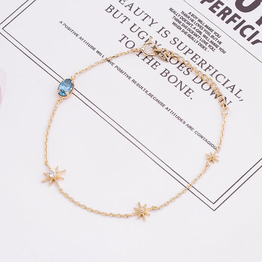 Blue Topaz Starry Sky Bracelet For Women