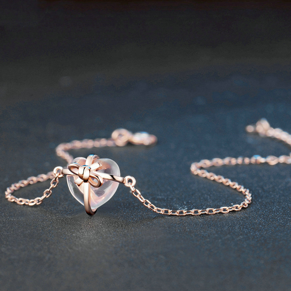 Sterling Silver Color Jewelry Natural Rose Gold Bracelet