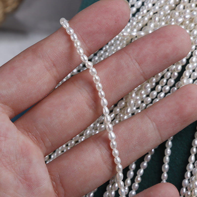 Natural Freshwater Pearl Fine Chain Jewelry Material White