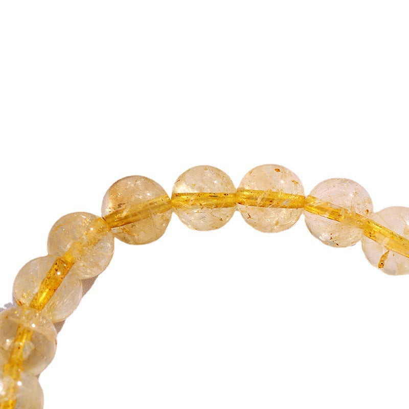 Women's Fashion Simple And Natural Gold Rutilated Quartz Bracelet