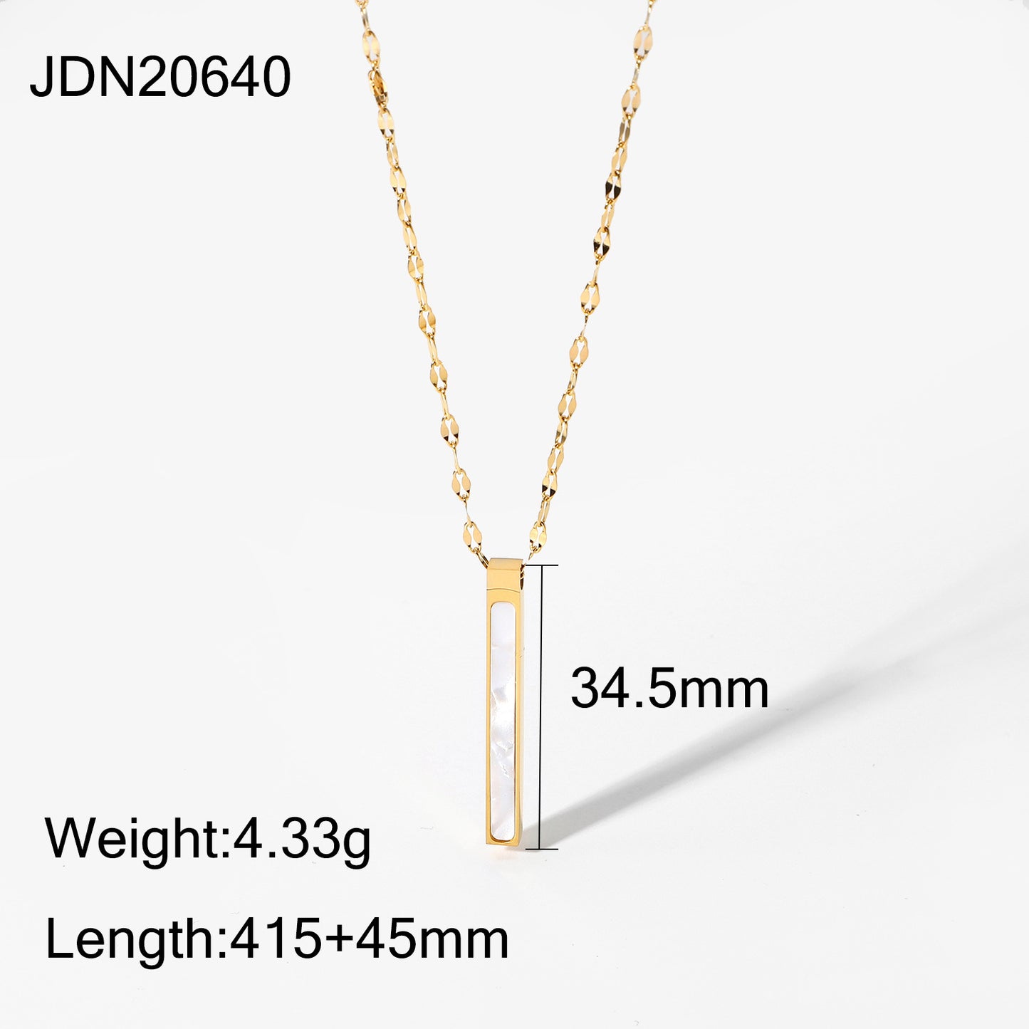 Stainless Steel 14K Gold Natural Necklace Gold