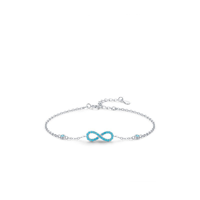 S925 Sterling Silver Amore Infinito Symbol Bracelet 925 Silver