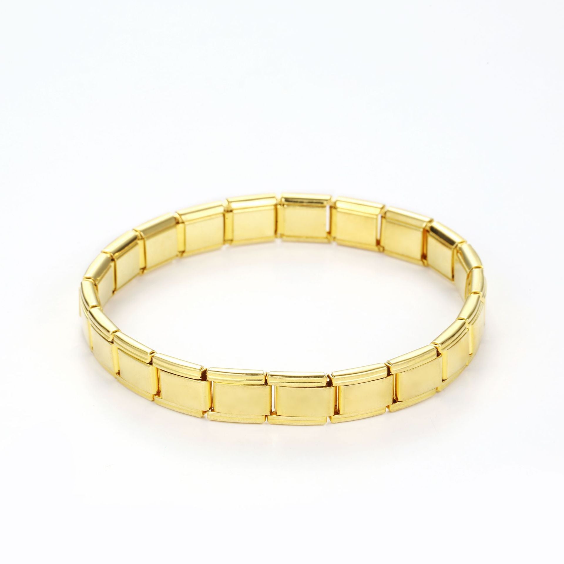 Punk Minimalist Stainless Steel Spring Bracelet Jewelry Gold