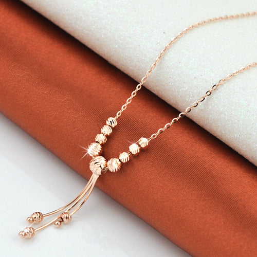 Three Color Silver Necklace Women Rose gold s 925 Silver Plated 18K Color Rose gold