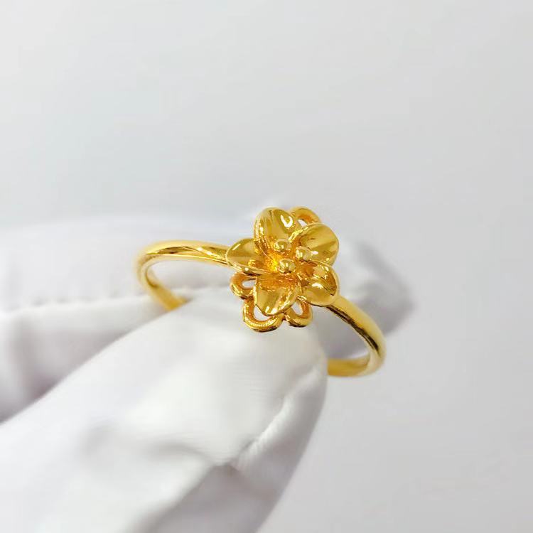 Women's Fashion 18K Gold Flower Ring