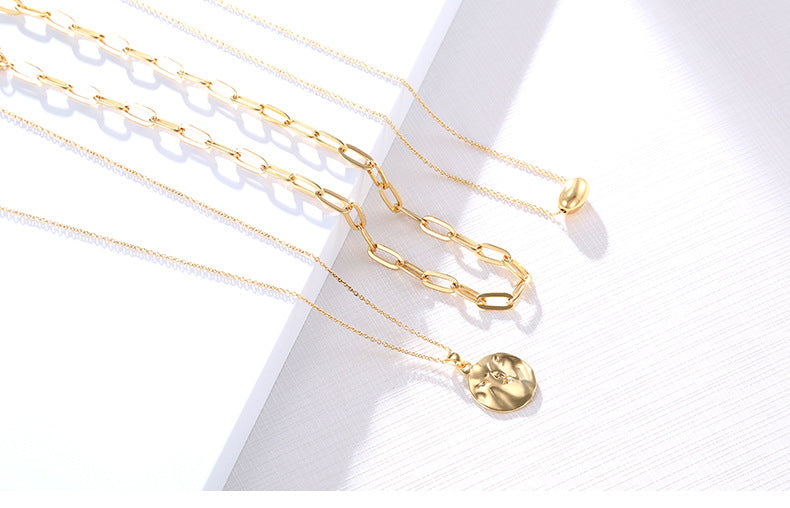 Multi-layer Pendant Necklace Women's Simple Clavicle Chain