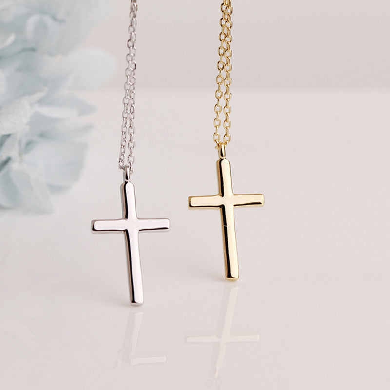 Simple Cross Pendant Necklace For Women